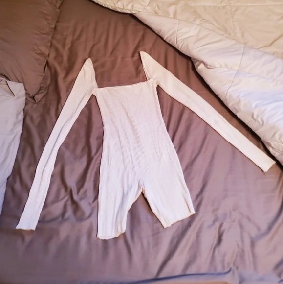 you am I white anke romper areyouami bodysuit - Picture 3 of 3